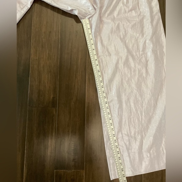 Jason Wu Linen Blend Lavender 2 Piece Wide Leg Pant Bow Crop Top Set Size Large - Picture 9 of 11